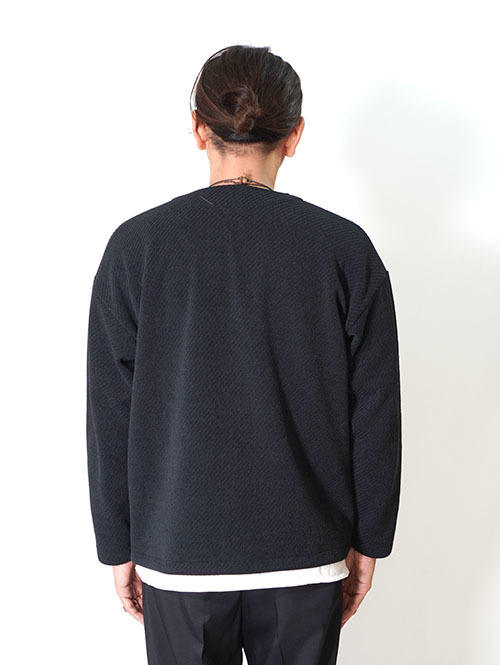 SALUTE HELM  モールカルゼ クォーターゲージ カーディガン ジャケット (85504) - Black