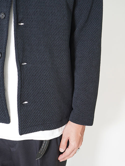 SALUTE HELM  モールカルゼ クォーターゲージ カーディガン ジャケット (85504) - Black