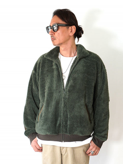 REMI RELIEF  シャギーフリースZIP JKT-Khaki