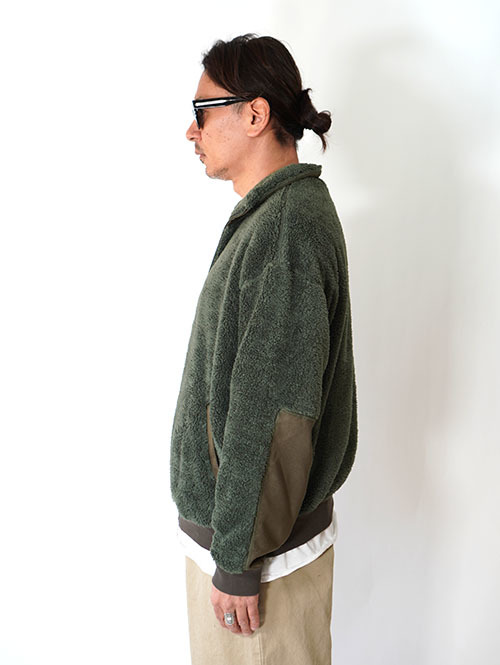 REMI RELIEF  シャギーフリースZIP JKT-Khaki