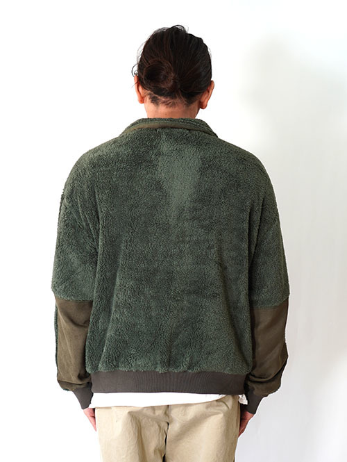 REMI RELIEF  シャギーフリースZIP JKT-Khaki