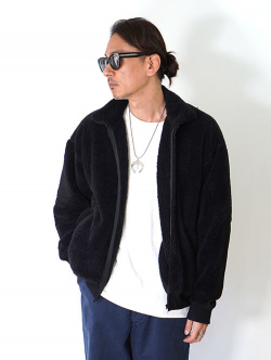 REMI RELIEF  シャギーフリースZIP JKT-Black