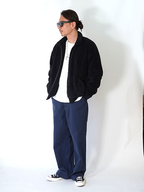 REMI RELIEF  シャギーフリースZIP JKT-Black