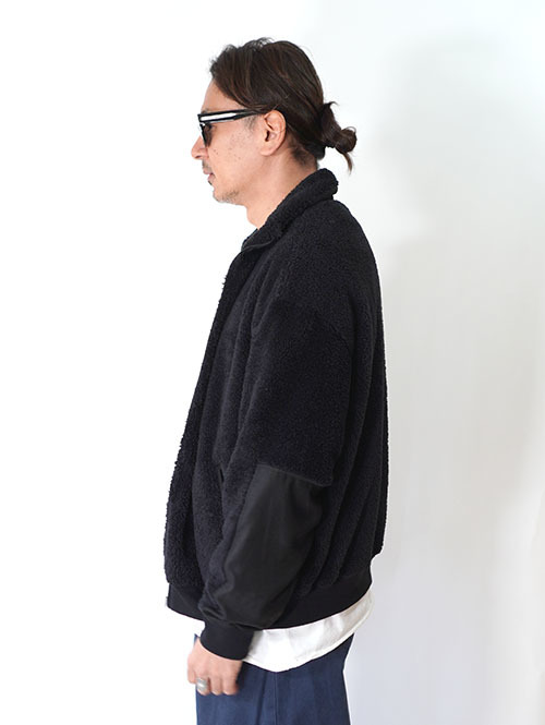 REMI RELIEF  シャギーフリースZIP JKT-Black