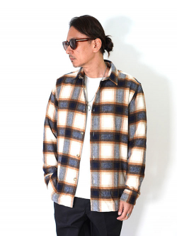 SSEINSE　ヘビーネル　チェックシャツ