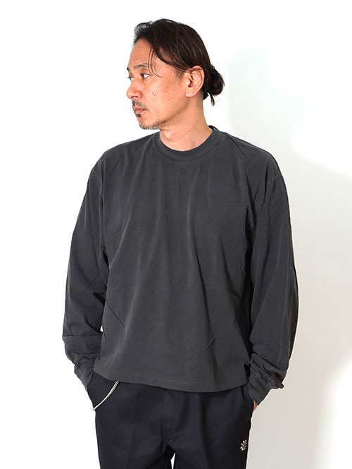LOS ANGELES APPAREL カスタム 6.5oz ヘビーウエイト ロングスリーブTシャツ - Vintage Black