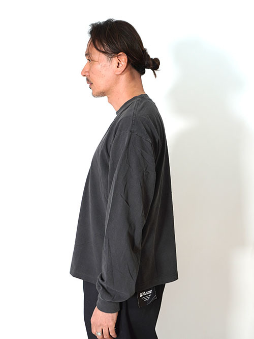 LOS ANGELES APPAREL カスタム 6.5oz ヘビーウエイト ロングスリーブTシャツ - Vintage Black