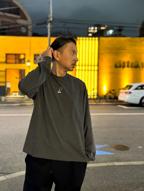 LOS ANGELES APPAREL カスタム 6.5oz ヘビーウエイト ロングスリーブTシャツ - Vintage Black