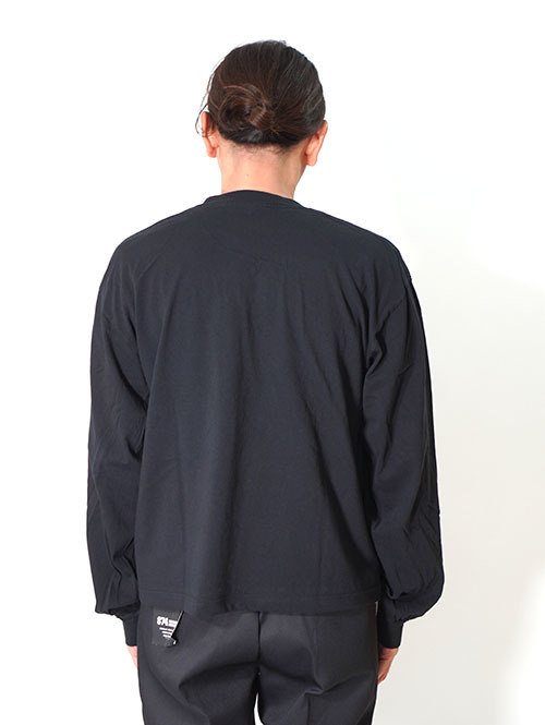 LOS ANGELES APPAREL  カスタム 6.5oz ヘビーウエイト ロングスリーブTシャツ - Black