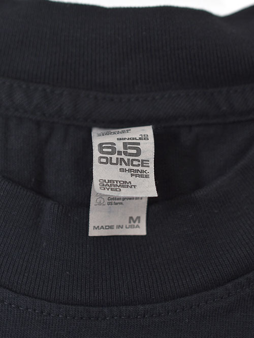 LOS ANGELES APPAREL  カスタム 6.5oz ヘビーウエイト ロングスリーブTシャツ - Black