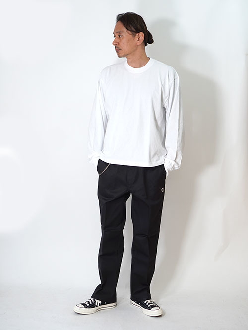 LOS ANGELES APPAREL  カスタム 6.5oz ヘビーウエイト ロングスリーブTシャツ - White