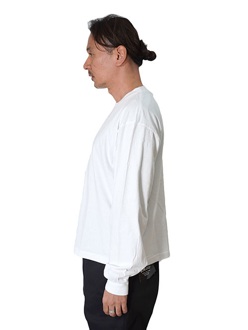 LOS ANGELES APPAREL  カスタム 6.5oz ヘビーウエイト ロングスリーブTシャツ - White
