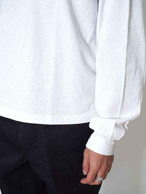 LOS ANGELES APPAREL  カスタム 6.5oz ヘビーウエイト ロングスリーブTシャツ - White