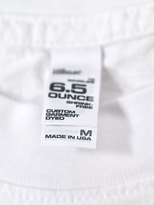 LOS ANGELES APPAREL  カスタム 6.5oz ヘビーウエイト ロングスリーブTシャツ - White