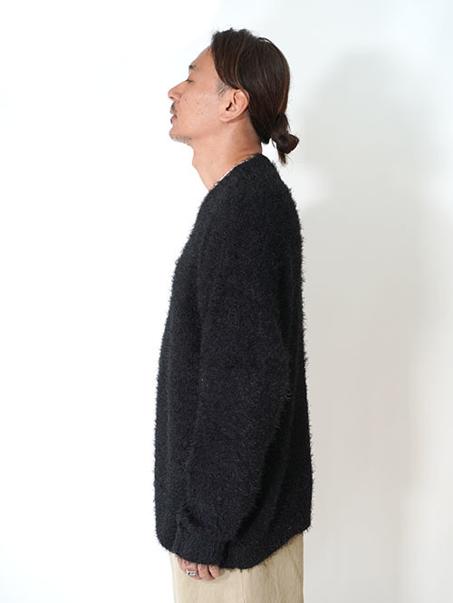 MALIBU FARM SHAGGY KNIT Crew - Black