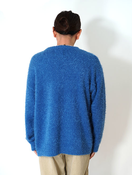 MALIBU FARM SHAGGY KNIT Crew- Blue