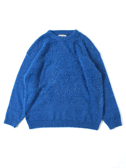 MALIBU FARM SHAGGY KNIT Crew- Blue