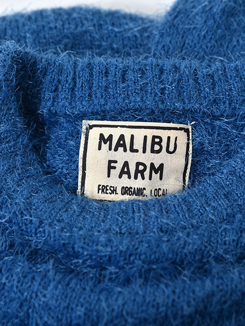 MALIBU FARM SHAGGY KNIT Crew- Blue