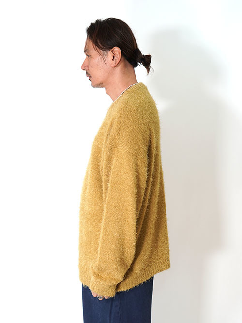 MALIBU FARM SHAGGY KNIT Crew - Mastard
