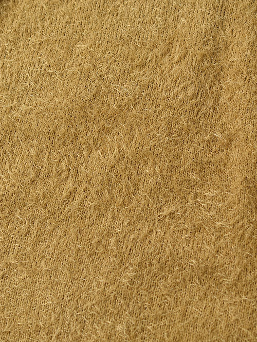 MALIBU FARM SHAGGY KNIT Crew - Mastard