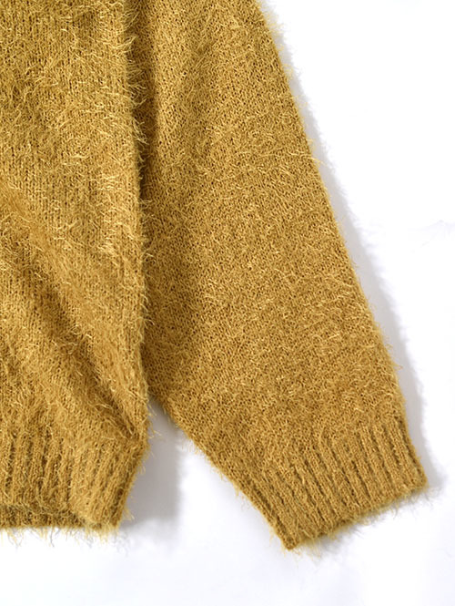 MALIBU FARM SHAGGY KNIT Crew - Mastard