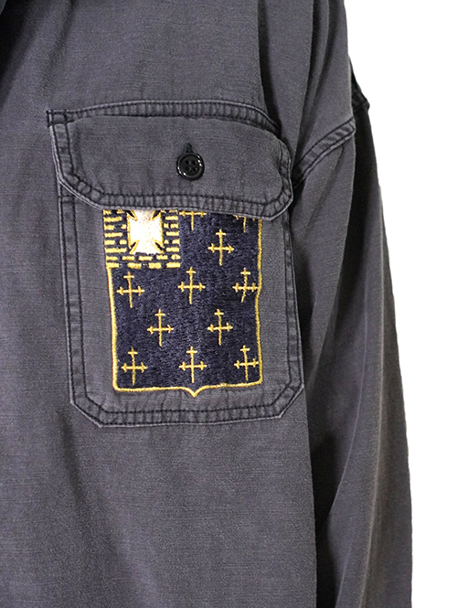 REMI RELIEF Military Shirt (刺繍:JAPAN) - Charcoal