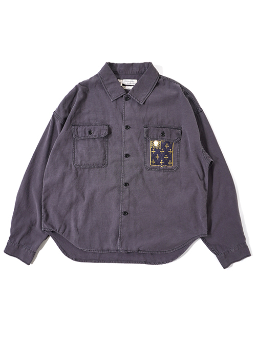 REMI RELIEF Military Shirt (刺繍:JAPAN) - Charcoal