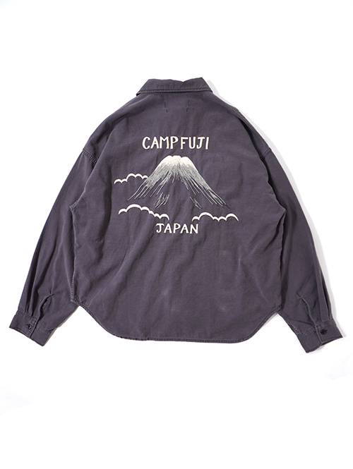 REMI RELIEF Military Shirt (刺繍:JAPAN) - Charcoal