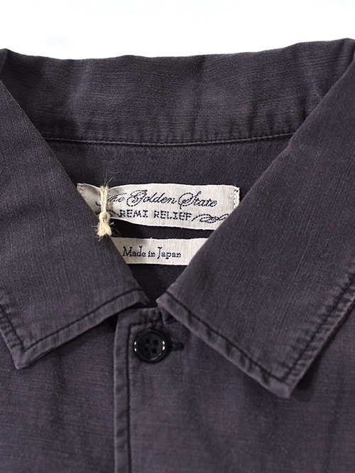 REMI RELIEF Military Shirt (刺繍:JAPAN) - Charcoal