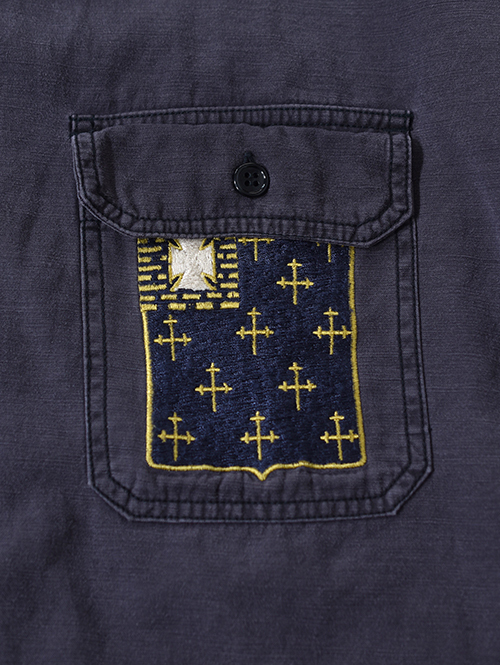 REMI RELIEF Military Shirt (刺繍:JAPAN) - Charcoal