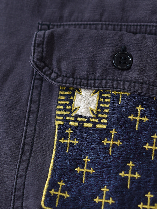 REMI RELIEF Military Shirt (刺繍:JAPAN) - Charcoal