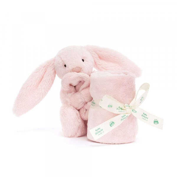 Jellycat ジェリーキャット　Bashful Pink Bunny Soother　STH4PS　バニー　毛布付き　うさぎのぬいぐるみ　ベビー　ピンク色のうさぎ