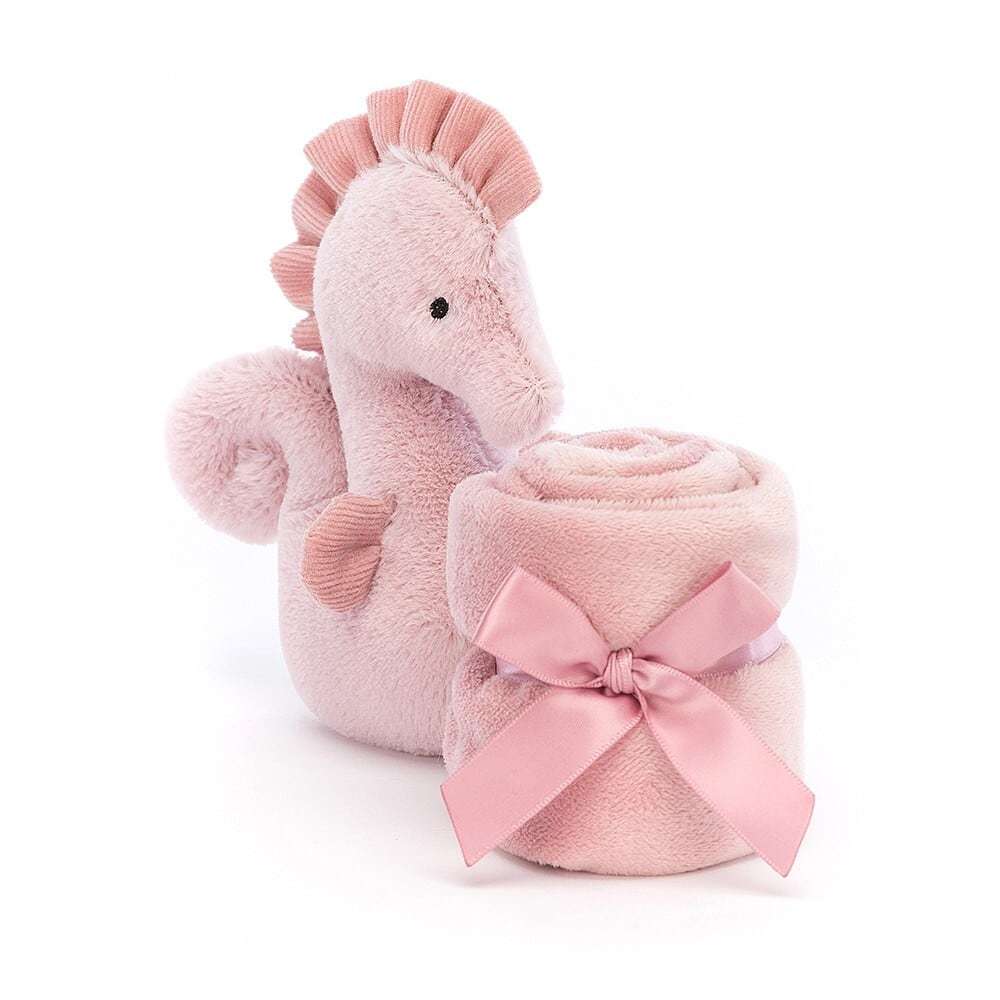 Jellycat ジェリーキャット　Sienna Seahorse Soother　SIEN4SS　たつのおとしご　シーホース　毛布付き縫いぐるみ　ベビー