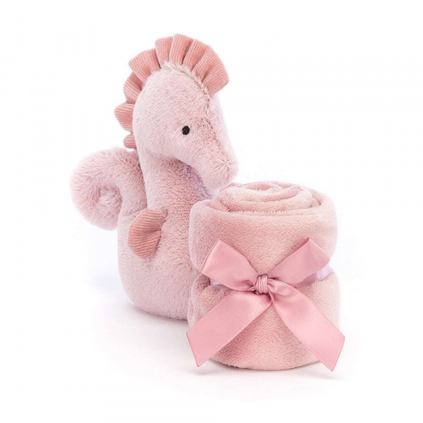 Jellycat ジェリーキャット　Sienna Seahorse Soother　SIEN4SS　たつのおとしご　シーホース　毛布付き縫いぐるみ　ベビー