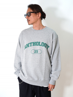 ANTHOLOGY  College Crew neck Sweat - Mix Gray