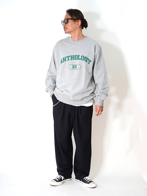 ANTHOLOGY  College Crew neck Sweat - Mix Gray