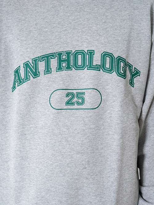 ANTHOLOGY  College Crew neck Sweat - Mix Gray