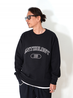 ANTHOLOGY  College Crew neck Sweat - Black