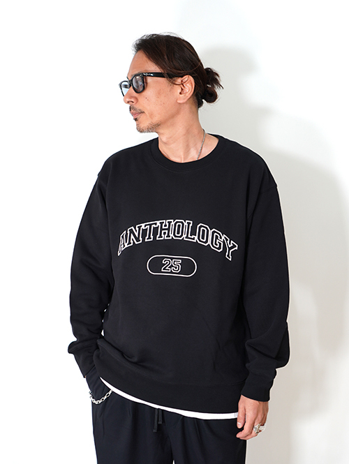 ANTHOLOGY  College Crew neck Sweat - Black