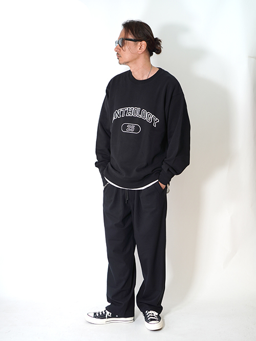 ANTHOLOGY  College Crew neck Sweat - Black