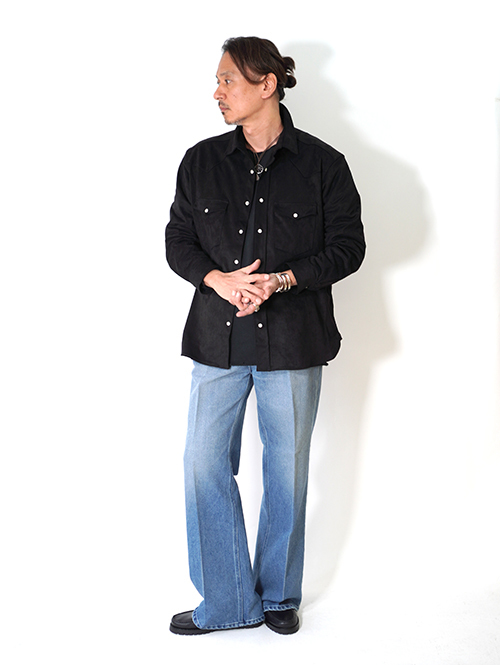 LANCER CLOTHING　フェイクレザー ウエスタンシャツ