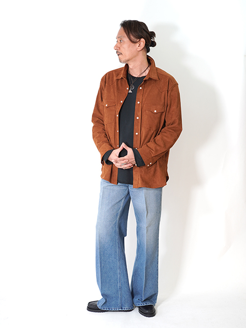 LANCER CLOTHING　フェイクレザー ウエスタンシャツ