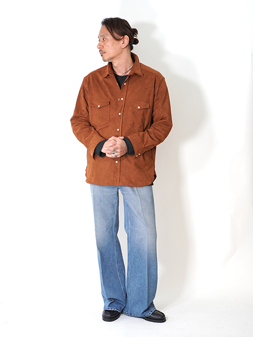 LANCER CLOTHING　フェイクレザー ウエスタンシャツ