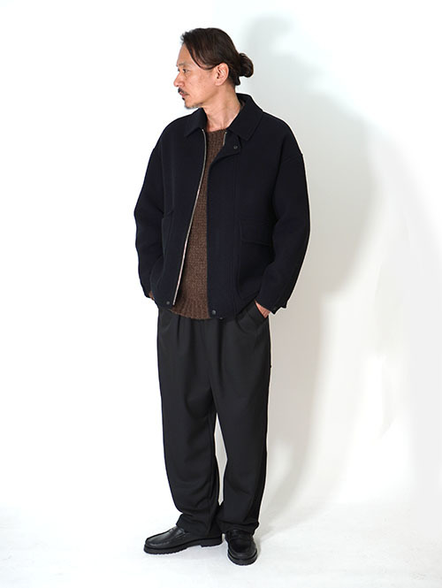 LA MOND  DOUBLE WEAVE WOOL BLUSON