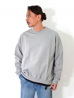 W.A.T.C STUDIO  Oversized Crewneck Sweat - H.Grey