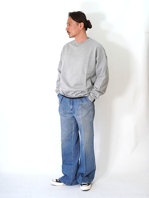 W.A.T.C STUDIO  Oversized Crewneck Sweat - H.Grey