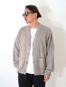 REMI RELIEF モヘア 起毛ニットカーデ Gray
