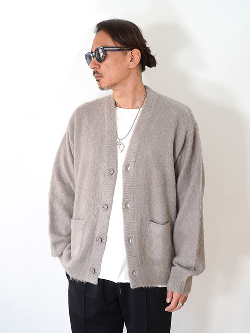 REMI RELIEF モヘア 起毛ニットカーデ Gray