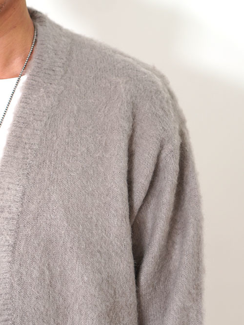 REMI RELIEF モヘア 起毛ニットカーデ Gray