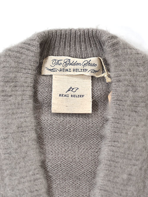 REMI RELIEF モヘア 起毛ニットカーデ Gray